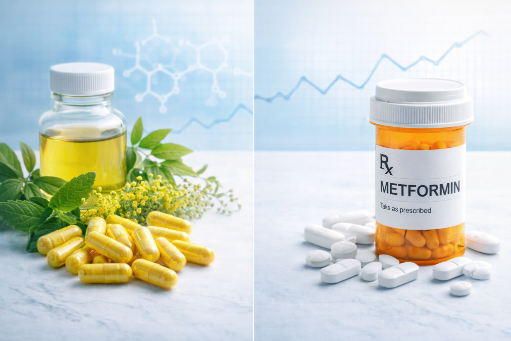 Berberine vs metformin comparison for blood sugar control