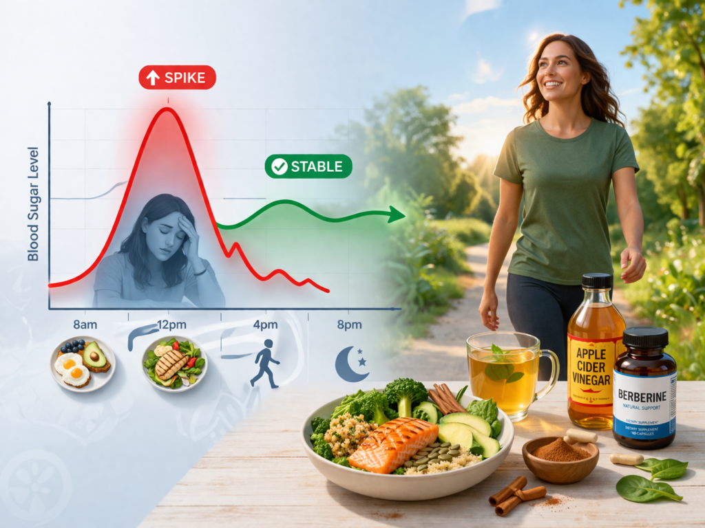 How to lower blood sugar naturally illustration