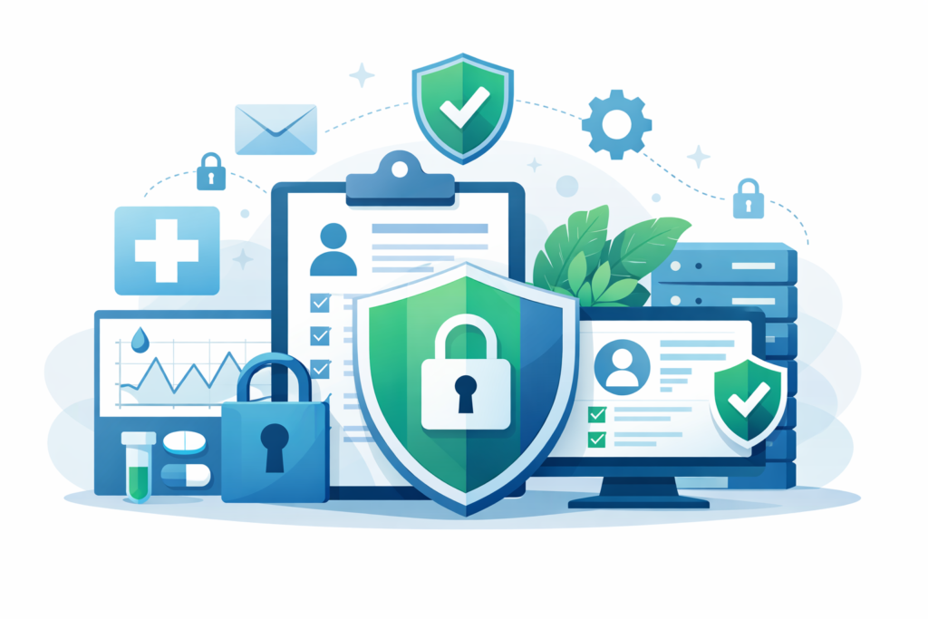 privacy policy data protection health website blood sugar insider illustration