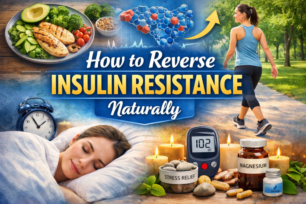 How to reverse insulin resistance naturally with diet, exercise, sleep, and blood sugar habits