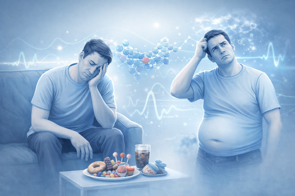 Signs of insulin resistance including fatigue, cravings, and belly fat