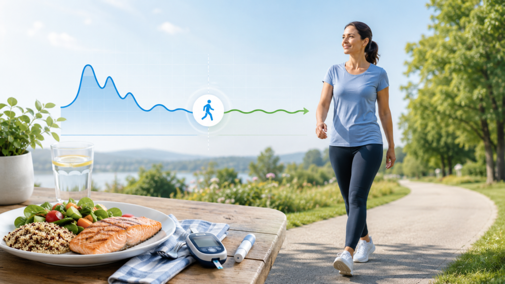 Walking after meals to help lower blood sugar naturally